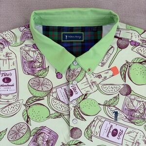 Tito's X William Murray Transfusion Performance Golf Polo Shirt Men XL Lime NWOT